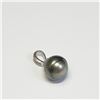 Image 2 : SILVER CZ, SOUTH SEA PEARL  SHAPE PENDANT