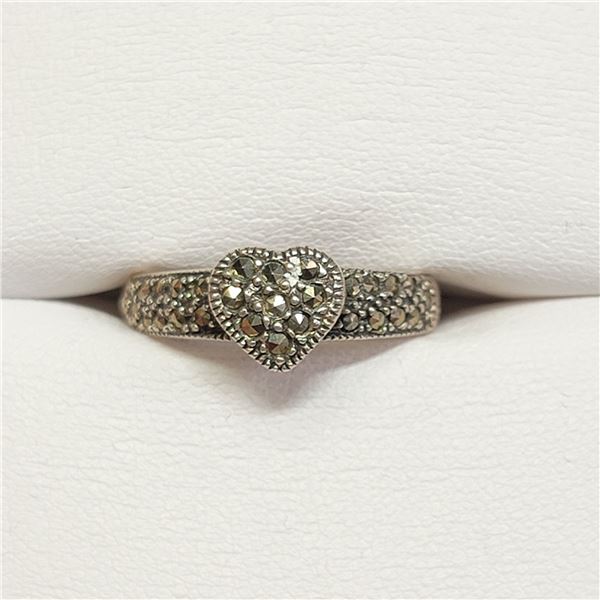 SILVER MARCASITE RING