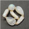 Image 3 : SILVER MOONSTONE WITH PEARLS PENDANT