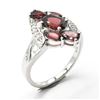 Image 2 : SILVER GARNET CZ(3.5CT) RHODIUM PLATED RING