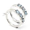 Image 2 : SILVER BLUE TOPAZ LONDON(1.75CT) RHODIUM PLATED