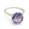 Image 3 : SILVER AMETHYST(3.45CT) MENS RING