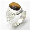 Image 2 : SILVER TIGER EYE(6.15CT) MENS RING