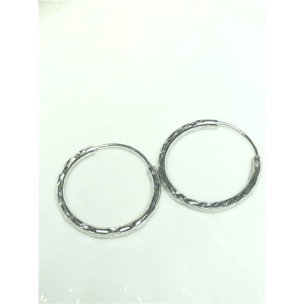 SILVER HOOP  EARRINGS