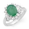 Image 1 : ACA CERTIFIED 2.64ctw EMERALD & DIAMOND RING 14KT GOLD