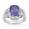 Image 1 : ACA CERTIFIED 4.25ctw TANZANITE & DIAMOND RING GOLD