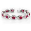 Image 1 : OVERSTOCK 16.0ctw RUBY & DIAMOND BRACELET 14KT GOLD