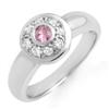 Image 1 : OVERSTOCK 0.35ctw PINK SAPPHIRE & DIAMOND RING 14K GOLD