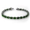 Image 1 : CERTIFIED 10.50ctw EMERALD TENNIS BRACELET WHITE GOLD