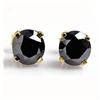 Image 1 : OVERSTOCK 1/2 ctw BLACK DIAMOND STUD EARRINGS 14KT GOLD