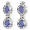 Image 1 : DANGLING 5.75ctw TANZANITE & DIAMOND EARRING WHITE GOLD