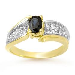 CERTIFIED 1.40ctw SAPPHIRE & DIAMOND RING YELLOW GOLD