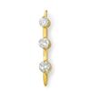 Image 1 : CERTIFIED 0.25ctw DIAMOND THREE-STONE PENDANT GOLD