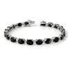 Image 1 : OVERSTOCK 28.50ctw SAPPHIRE TENNIS BRACELET WHITE GOLD