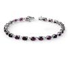 Image 1 : OVERSTOCK 6.10ctw AMETHYST TENNIS BRACELET WHITE GOLD