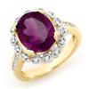 Image 1 : OVERSTOCK 4.33ctw CERTIFIED AMETHYST DIAMOND RING GOLD