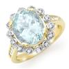 Image 1 : OVERSTOCK 5.33ct CERTIFIED AQUAMARINE DIAMOND RING GOLD