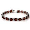 Image 1 : OVERSTOCK 28.00ctw GARNET TENNIS BRACELET WHITE GOLD