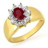 Image 1 : ACA CERTIFIED 0.50 ctw RUBY LADIES RING IN YELLOW GOLD