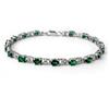 Image 1 : ACA CERTIFIED 5.02ctw EMERALD & DIAMOND TENNIS BRACELET