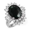 Image 1 : CERTIFIED 9.51ctw SAPPHIRE & DIAMOND RING WHITE GOLD