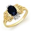 Image 1 : CERTIFIED 1.04 ctw SAPPHIRE & DIAMOND LADIES RING GOLD