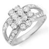 Image 1 : ACA CERTIFIED 2.0ctw DIAMOND LADIES RING 14K WHITE GOLD