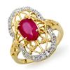 Image 1 : CERTIFIED 2.12ctw RUBY & DIAMOND RING 14KT YELLOW GOLD