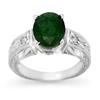 Image 1 : CERTIFIED 2.89ctw EMERALD & DIAMOND RING WHITE GOLD