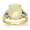 Image 1 : ACA CERTIFIED 2.55ctw OPAL & DIAMOND RING YELLOW GOLD