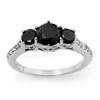 Image 1 : ACA CERTIFIED 1.95CT WHITE/BLACK DIAMOND RING 14KT GOLD