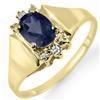 Image 1 : CERTIFIED 1.28 ctw SAPPHIRE & DIAMOND LADIES RING GOLD