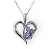 Image 1 : CERTIFIED 0.80 ctw TANZANITE & DIAMOND PENDANT GOLD