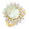 Image 1 : OVERSTOCK 6.08ctw AQUAMARINE & DIAMOND RING 14KT GOLD