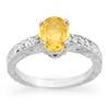 Image 1 : CERTIFIED 2.28ct DIAMOND & YELLOW SAPPHIRE RING 14KGOLD