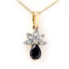 Image 1 : CERTIFIED .60ctw SAPPHIRE & DIAMOND LADIES PENDANT GOLD