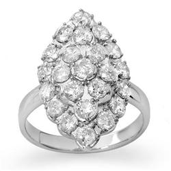 CERTIFIED 2.0ctw DIAMOND LADIES RING 14KT WHITE GOLD