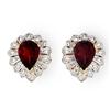 Image 1 : CERTIFIED 2.20ctw GARNET STUD EARRINGS YELLOW GOLD