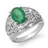 Image 1 : CERTIFIED 2.87ctw DIAMOND & EMERALD RING 14KT GOLD