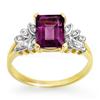 Image 1 : CERTIFIED 1.52 ctw AMETHYST & DIAMOND RING YELLOW GOLD