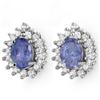 Image 1 : RARE 3.63ctw TANZANITE & DIAMOND STUD EARRINGS 14K GOLD