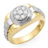 Image 1 : FAMOUS BRAND 1/2ctw DIAMOND MEN'S RING IN TWO TONE GOLD