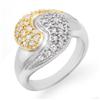 Image 1 : CERTIFIED 0.60ctw DIAMOND LADIES RING TWO-TONE GOLD