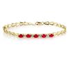 Image 1 : CERTIFIED 1.55ctw RUBY TENNIS BRACELET YELLOW GOLD