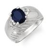 Image 1 : OVERSTOCK 1.82ctw DIAMOND & SAPPHIRE RING WHITE GOLD