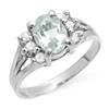 Image 1 : CERTIFIED 1.43ctw DIAMOND & AQUAMARINE RING WHITE GOLD