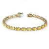 Image 1 : CERTIFIED 12.18ctw CITRINE TENNIS BRACELET WHITE GOLD