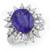 Image 1 : CERTIFIED 7.38ctw TANZANITE & DIAMOND RING WHITE GOLD