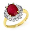 Image 1 : ACA CERTIFIED 4.50ctw RUBY & DIAMOND RING YELLOW GOLD