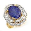 Image 1 : CERTIFIED 8.08ctw TANZANITE & DIAMOND RING YELLOW GOLD